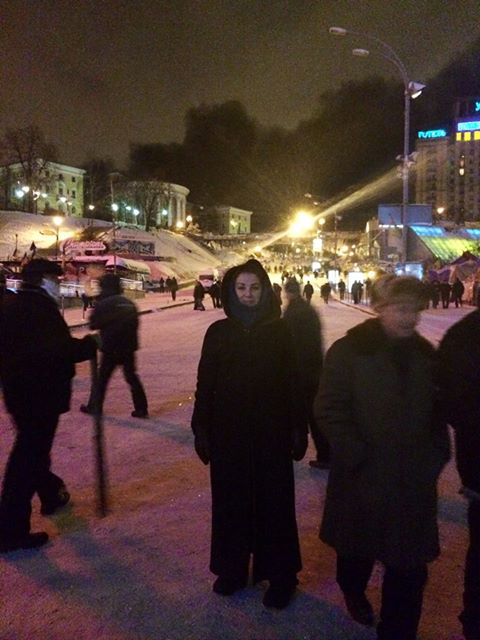 Lesya Orobets, MP on Maidan, Jan. 22, 2014