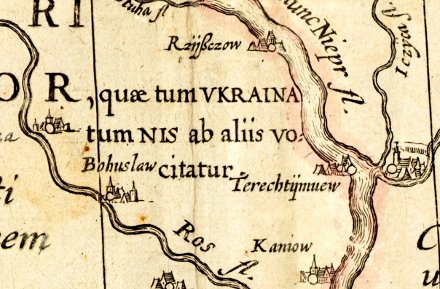 The name "Ukraine” appears for the first time on a map from 1613
