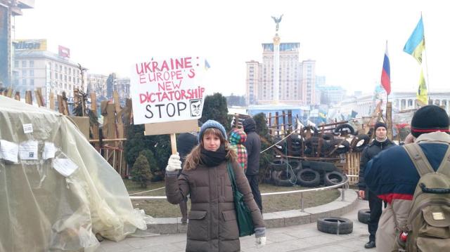 Olga Tokariuk on Maidan today