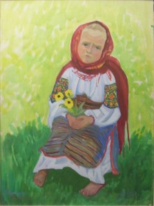 Дівчинка з кульбабами