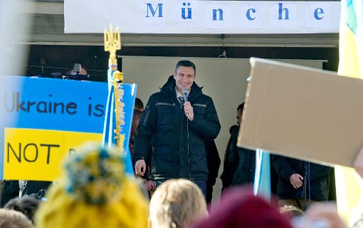 Vitali Klitschko auf der Sicherheitskonferenz 2014 in München Foto: dpa