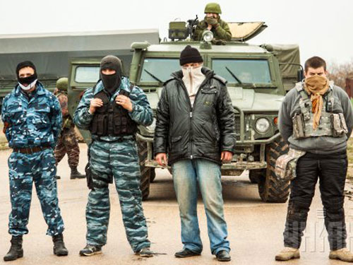 Typical representatives of 'Crimean Self-Defense'. Photo by Unian.