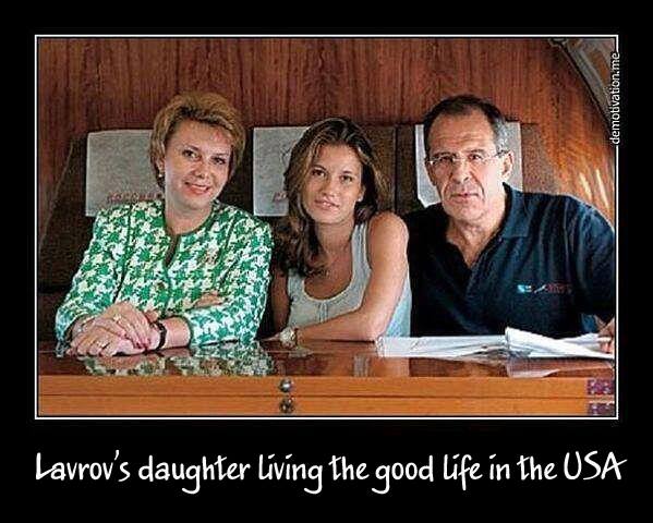 Lavrov's daughter is not the only one living a good life abroad