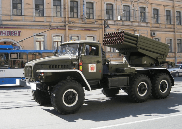 Russian BM-21 Grad in Saint Petersburg