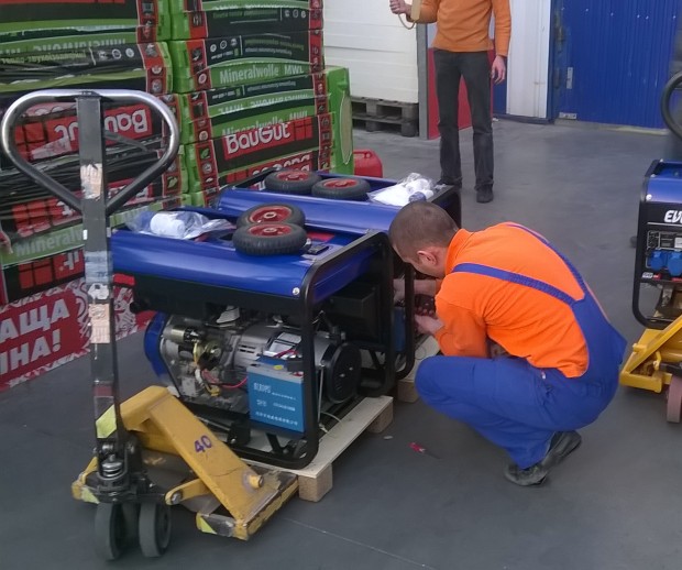 Checking the generator.