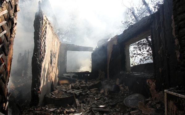 Terrorists shelled Pisky, injuring two pensioners. Source.