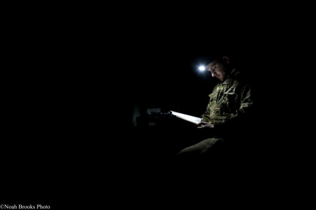 At night on the front, Azov Commander 