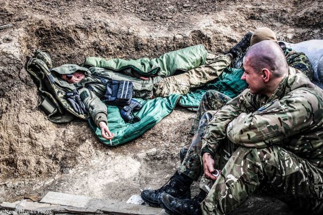 Relaxing in between shootouts. Photo: Noah Brooks