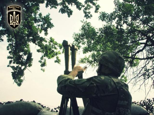 Ukrainian soldier at a fortified position. Source: Karpatska Sich