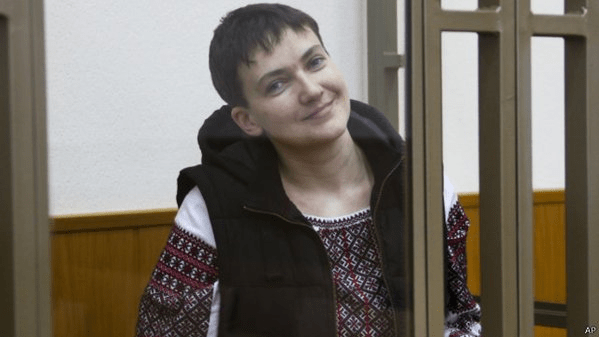 Nadiya Savchenko in court. 