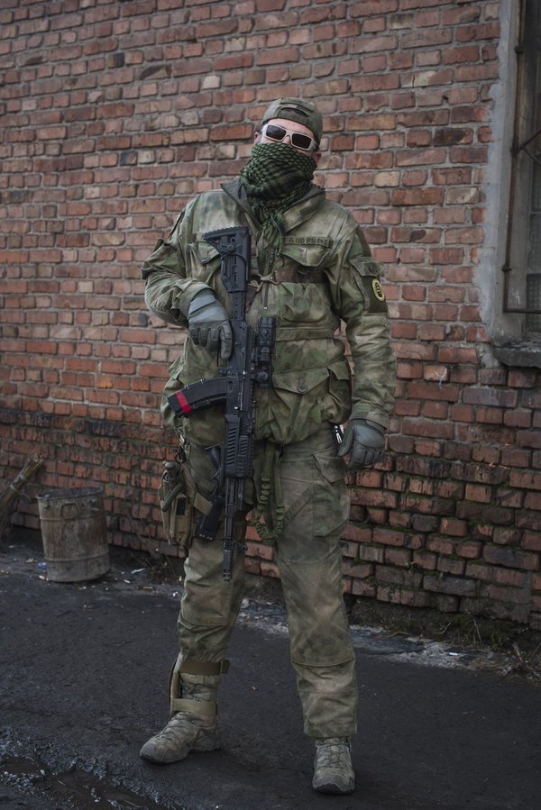 On the Avdiivka front line: Makar 46, a staff sergeant involved in training the men of Ukraine's 58th Brigade, poses for a portrait in Avdiivka. Photo: social media